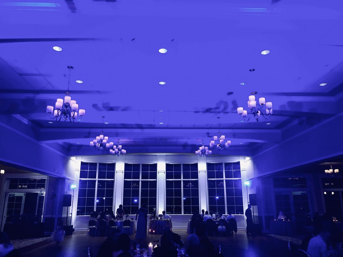 Wedding Venue in Blue Light